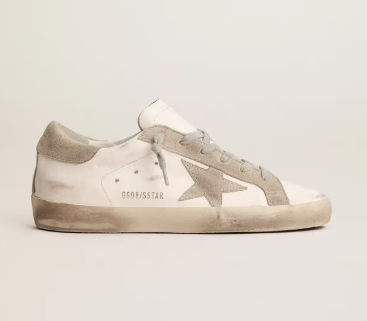 Super-Star avec étoile et contrefort en daim gris